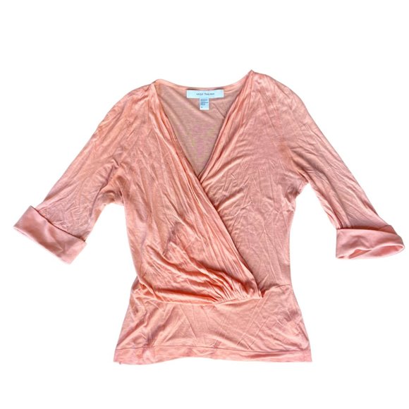 Beautiful And Soft Andy The-Anh Women Peach Blouse 100% Viscose - Picture 3 of 7